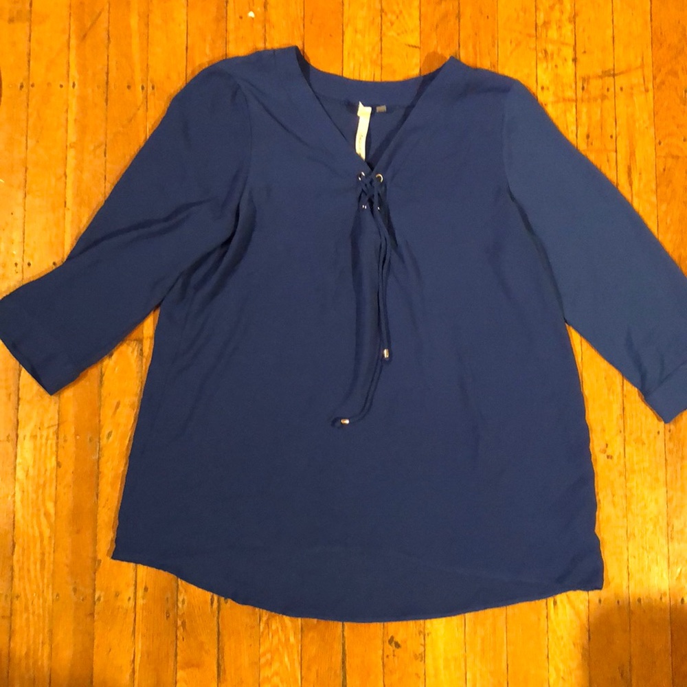 NY Collection 3/4 sleeve‎ shirt, size L
